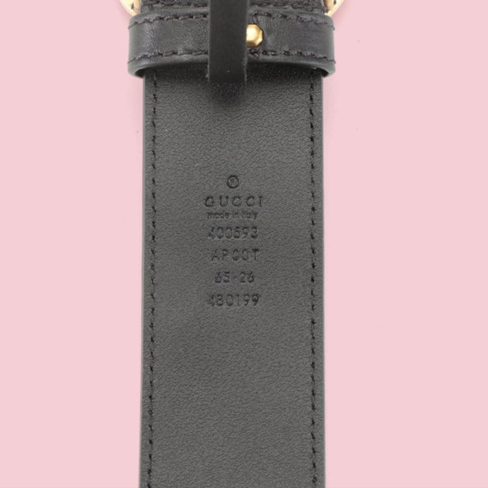 Gucci Re-Edition Wide Leather GG Belt - Picture 4 of 6